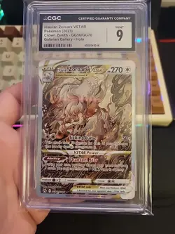 CGC 9 Hisuian Zoroark VSTAR GG56/GG70 Crown Zenith: Galarian Gallery Pokemon TCG - Image 1