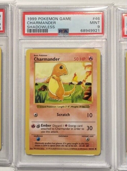 1999 Pokemon Shadowless PSA 9 Charmander Base Set MINT - Image 1