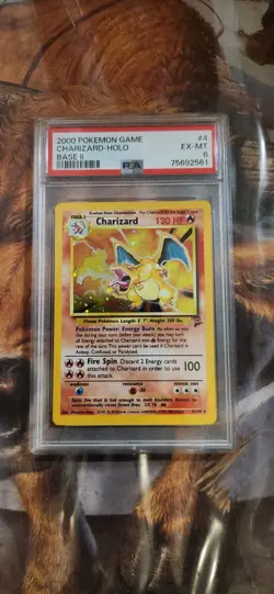 2000 Pokemon Game Charizard -halo Base Set 2 Psa 6 - Image 1