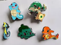 🔥🔥🔥LOT Of 5 Pokemon Pins Never Worn Squirtle Charmander Bulbasaur + - Image 2