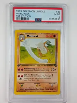 1999 Pokemon Jungle Marowak 1st edition PSA 9 - Image 1