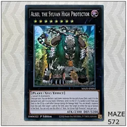 Alsei, the Sylvan High Protector - MAZE-EN052 - Super Rare 1st Edition Yugioh - Image 1