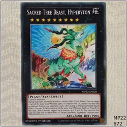 Sacred Tree Beast, Hyperyton - MP22-EN026 - Common 1st Edition Yugioh - Image 1