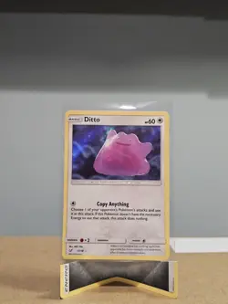 Pokemon TCG Ditto Detective Pikachu Holo Rare Card 17/18 - Image 1