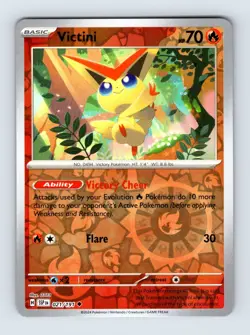 Victini SV08: Surging Sparks Uncommon Reverse Holo 021/191 Pokemon Cards - Image 1