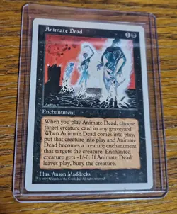 MTG Animate Dead MTG Revised MP X1 Magic The Gathering - Image 1