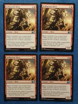 MTG 4x Belligerent Sliver x4 NM Core Set 2015 M15 Magic Playset - Image 2