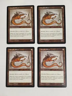 MTG Playset 4x Metallic Sliver (Tempest/Artifact/C) - BGM - Image 1