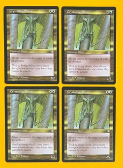 MTG CRYSTALLINE SLIVER (x 4) Stronghold (OldManMTG 006-077) - Image 1