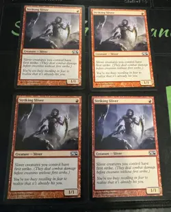 Striking Sliver X4 M14 2014 Core Set Magic the Gathering MTG - Image 1