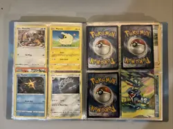 Holographic Pokemon Card Binder 120+Card Binder Cards Included Holo Rare Reverse - Image 1