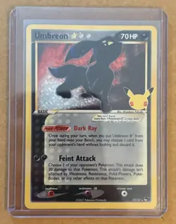 Umbreon Gold Star 17/17 Celebrations: Classic Collection Holo Pokemon TCG MINT - Image 1