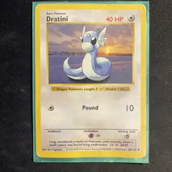Dratini [Shadowless] #26 Pokemon Base Set [MP] - Image 1