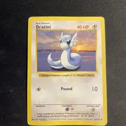 Dratini [Shadowless] #26 Pokemon Base Set [MP] - Image 2