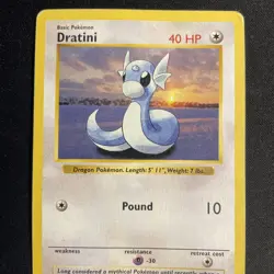 Dratini [Shadowless] #26 Pokemon Base Set [MP] - Image 4