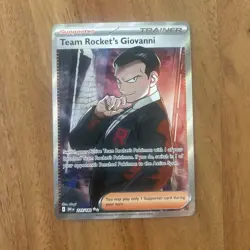 Pokemon TCG Trainer Team Rockets Giovanni 225/182 Ultra Rare Destined Rivals NM - Image 1