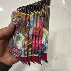 7x - Pokemon Fusion Strike Booster Pack - LOT OF 7 - Gengar Mew - Sealed New - Image 2