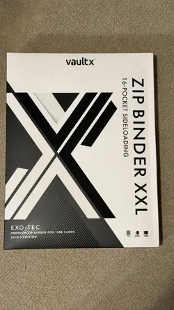 Vault X 16-Pocket Exo-TecR Zip Binder SV10.5 Black Bolt White Flare Pokemon Sets - Image 1