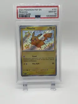 Pokemon Pikachu PSA 10 Gem Mint ?? 131/091 Shiny Rare Paldean Fates 2024 - Image 2