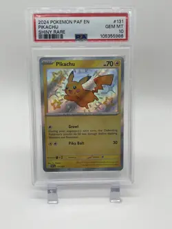Pokemon Pikachu PSA 10 Gem Mint ?? 131/091 Shiny Rare Paldean Fates 2024 - Image 3