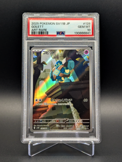 PSA 10 Gem Mint Golett 2025 Art Rare Pokemon SV11B Japanese AR 128/086 - Image 1