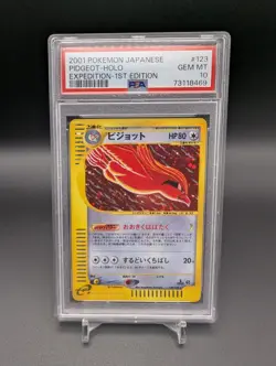 Pidgeot Pokemon 2001 Holo E-Series Expedition 1st ED Japanese 123/128 PSA 10 - Image 1