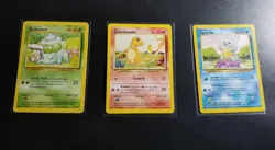 Pokemon TCG Base Set Starter Lot Bulbasaur Charmander Squirtle mixed condition - Image 1