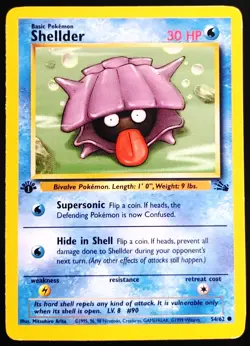 Shellder - 54/62 - Common - 1st Edition - Fossil - Pokemon - Image 1