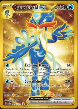 Pokemon TCG Quaquaval ex 273/193 Sv02: Paldea Evolved Holo Hyper Rare - Image 1