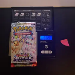 GOD PACKU 22.20g VERY HEAVY Prismatic Evolutions Pokemon Sealed Booster Pack New - Image 1