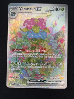 Pokemon TCG Scarlet & Violet Venusaur EX 198/165 Special Illustration Rare NM - Image 1