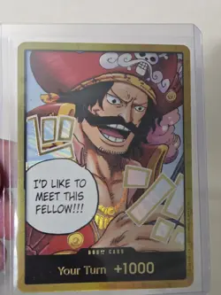 One Piece - Don!! Card, Gold Don!! Alt Art OP13 Carrying on His Will Gol.D.Roger - Image 4