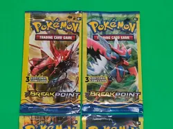 Pokemon XY BREAKpoint 3 Card Mini Booster Packs Complete Art Set Lot of 4 Sealed - Image 2