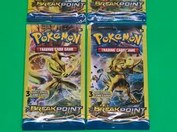 Pokemon XY BREAKpoint 3 Card Mini Booster Packs Complete Art Set Lot of 4 Sealed - Image 3