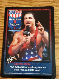WWE WWF Raw Deal CCG - Kurt Angle Promo Card - Image 1