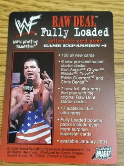 WWE WWF Raw Deal CCG - Kurt Angle Promo Card - Image 2
