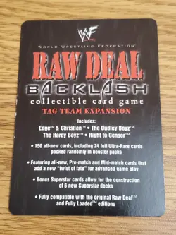 WWE WWF Raw Deal CCG - Edge and Christian Promo Card - Image 2