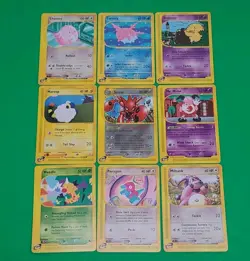 Pokemon TCG Lot of 9 E-Reader Series Cards Aquapolis Expedition Skyridge 1 Rare - Image 1