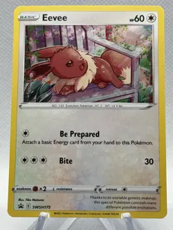 Eevee SWSH175 Black Star Promo Holo Pokemon TCG Card - Image 1