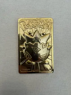 Vintage Pokemon Togepi Card Bar 24K Gold Plated 1999 Burger King BK - Image 1