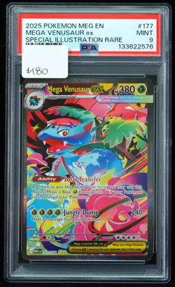 2025 Mega Venusaur ex #177 Special Illustration Rare PSA 9 Pokemon Card - Image 1