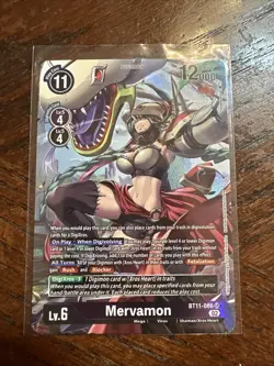 Digimon Card Game Mervamon BT11-086 SR Alt Art LP Lightly Played - Image 1
