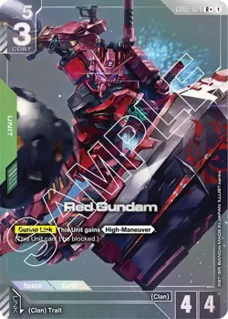 Red Gundam (R+) GD02-024 English R+ Dual Impact Gundam Card Game - Image 1