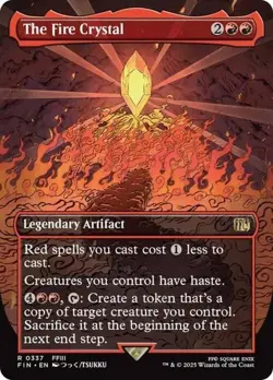 Magic The Gathering MTG THE FIRE CRYSTAL BORDERLESS FINAL FANTASY NM Near Mint - Image 1