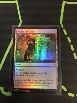 MTG Magic The Gathering Rogue’s Passage Foil FDN Land Commander - Image 1