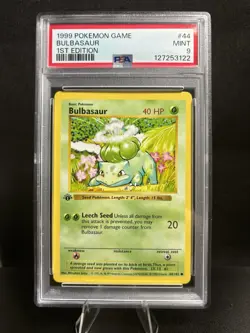 1999 Pokemon Base Set 1st Edition Shadowless Bulbasaur Card 44/102 - Image 1