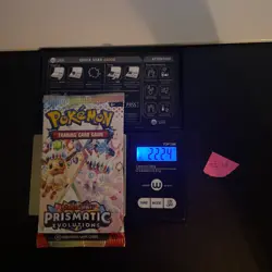 GOD PACKU 22.24g VERY HEAVY Prismatic Evolutions Pokemon Sealed Booster Pack New - Image 1