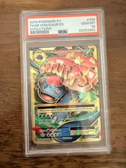 M VENUSAUR EX 2016 POKEMON XY EVOLUTIONS RARE 100/108 PSA 10 Q3420 - Image 1