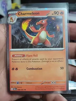 Charmeleon 008/091 - Cosmos holo - Paldean Fates - Pokemon TCG - NM - Image 1