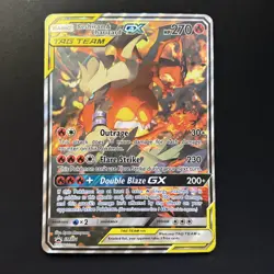 Pokemon TCG Jumbo Reshiram & Charizard GX SM201 - Tag Team Oversized Promo - Image 1